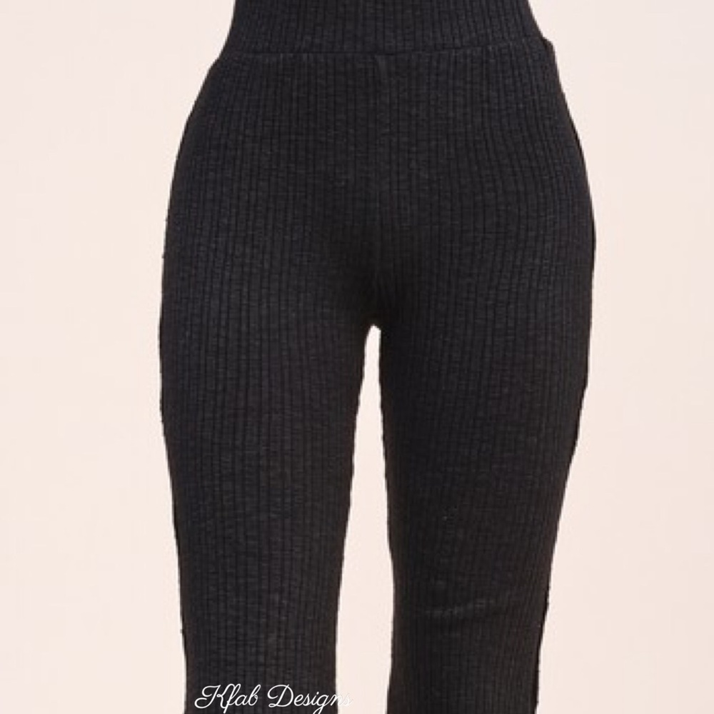 ❤️LAST Stretch Textured Rib High Waist Flare Pants - Picture 5 of 5